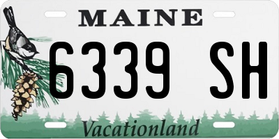 ME license plate 6339SH
