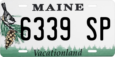 ME license plate 6339SP