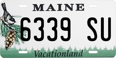 ME license plate 6339SU