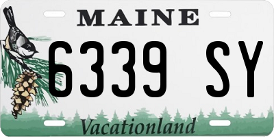 ME license plate 6339SY