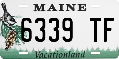 ME license plate 6339TF