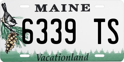 ME license plate 6339TS