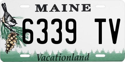 ME license plate 6339TV