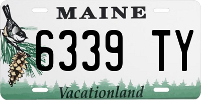 ME license plate 6339TY