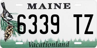 ME license plate 6339TZ