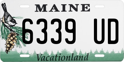 ME license plate 6339UD