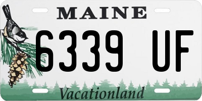 ME license plate 6339UF