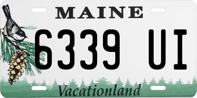 ME license plate 6339UI