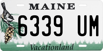 ME license plate 6339UM