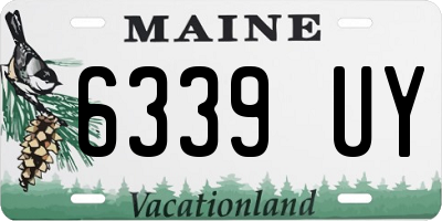 ME license plate 6339UY