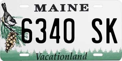 ME license plate 6340SK