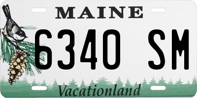 ME license plate 6340SM