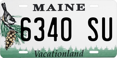 ME license plate 6340SU