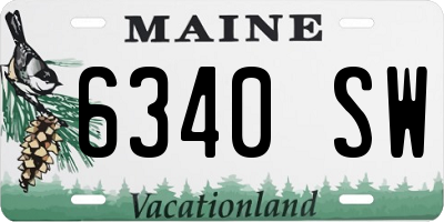 ME license plate 6340SW