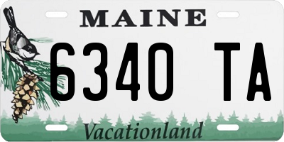 ME license plate 6340TA