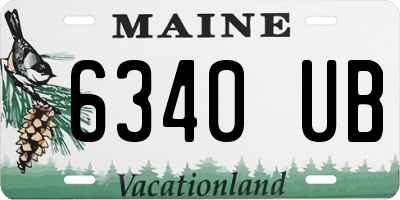 ME license plate 6340UB