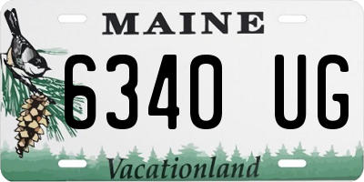 ME license plate 6340UG