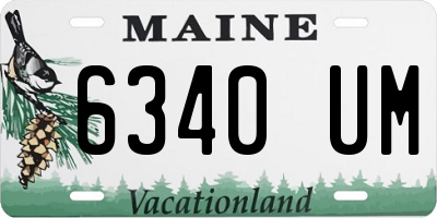 ME license plate 6340UM