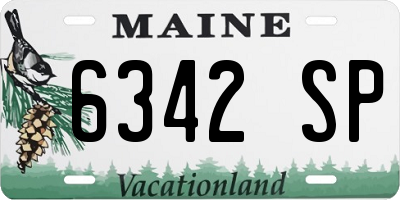 ME license plate 6342SP