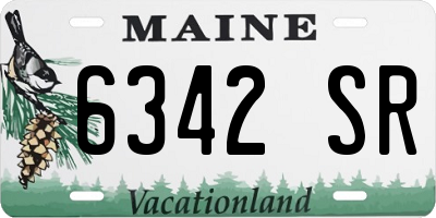 ME license plate 6342SR