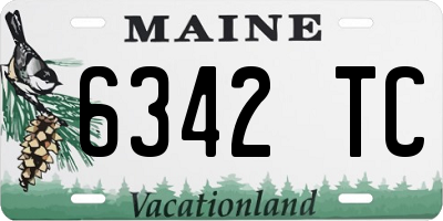 ME license plate 6342TC