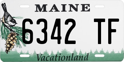 ME license plate 6342TF