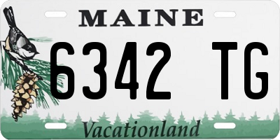 ME license plate 6342TG
