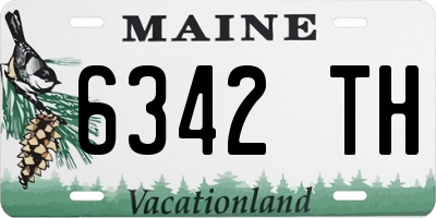 ME license plate 6342TH