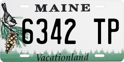 ME license plate 6342TP