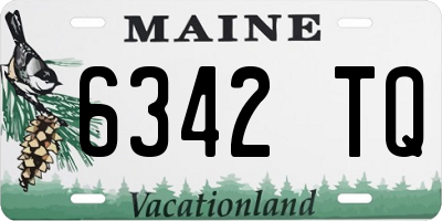 ME license plate 6342TQ