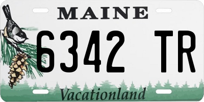 ME license plate 6342TR