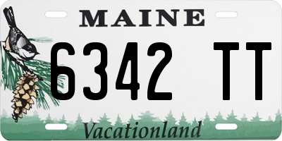ME license plate 6342TT