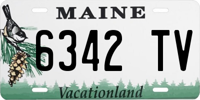 ME license plate 6342TV