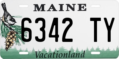 ME license plate 6342TY