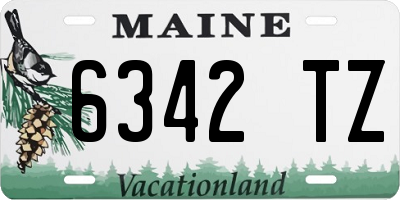 ME license plate 6342TZ