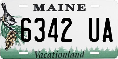 ME license plate 6342UA