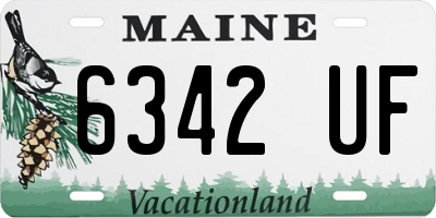 ME license plate 6342UF