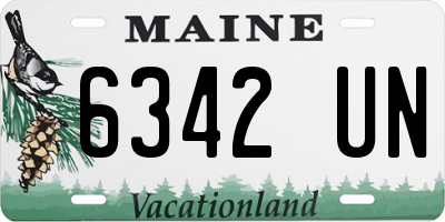 ME license plate 6342UN