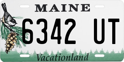 ME license plate 6342UT