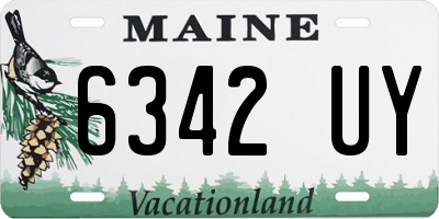 ME license plate 6342UY