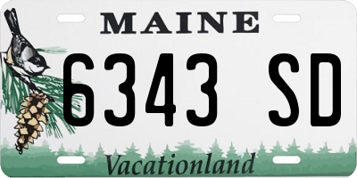 ME license plate 6343SD