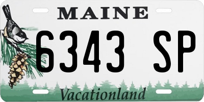 ME license plate 6343SP