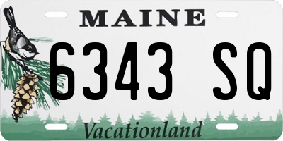 ME license plate 6343SQ