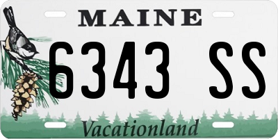 ME license plate 6343SS