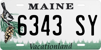 ME license plate 6343SY