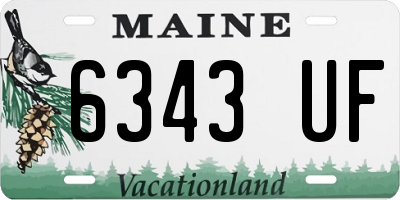 ME license plate 6343UF