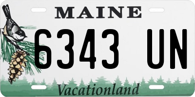 ME license plate 6343UN