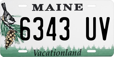 ME license plate 6343UV