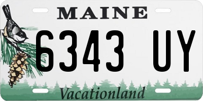 ME license plate 6343UY