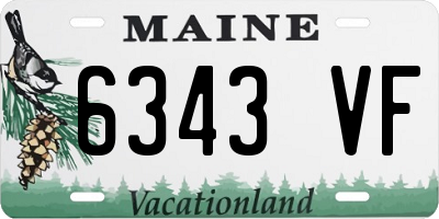 ME license plate 6343VF